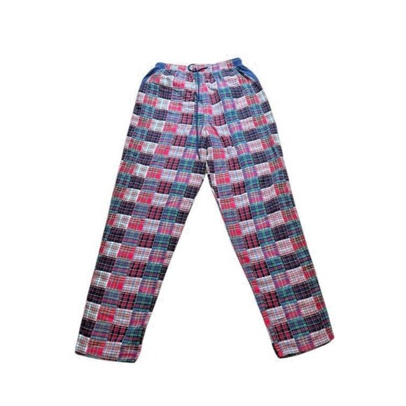 Vtg JJ Skivvee Men’s Size Large Patchwork Pajamas Lounge Pants Comfy Cabincore - Picture 1 of 8